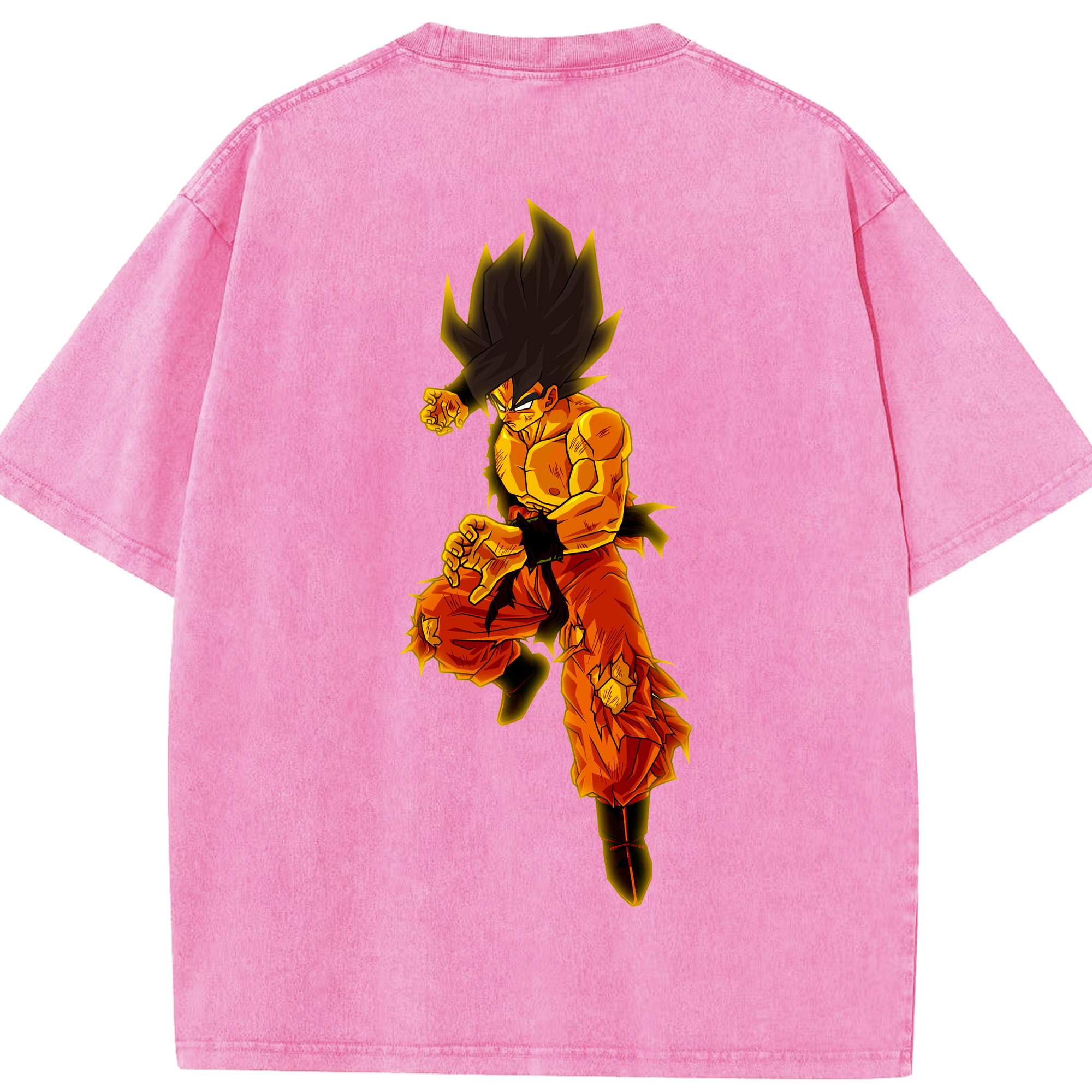 （画像用） ドラゴンボール 孫 悟飯（そんごはん）DRAGON BALL Son Gohan 綿100% ヴィンテージ風 半袖Tシャツ（背面プリント）